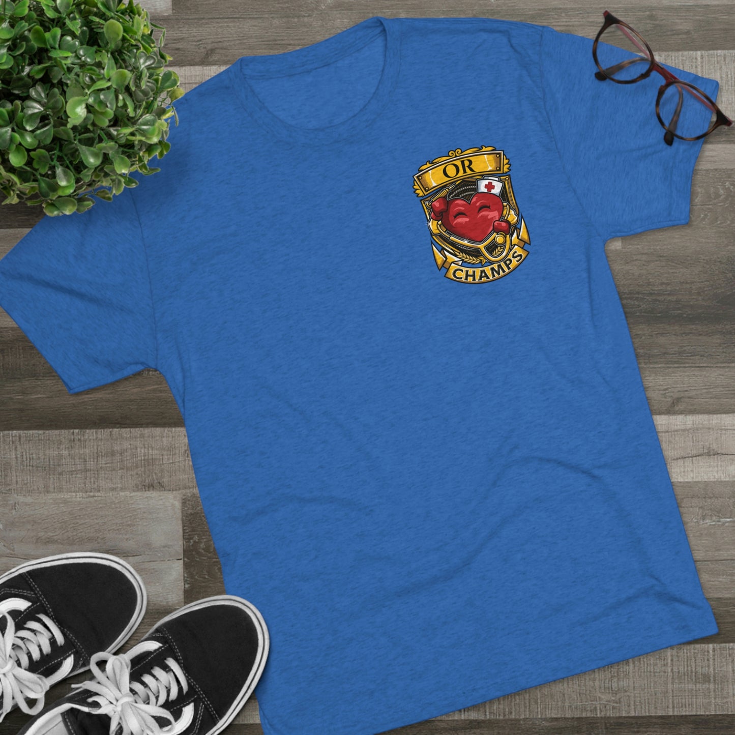 OR CHAMPS (Small Logo) - PREMIUM SOFT - Unisex Tri-Blend Crew Tee (Next Level 6010)