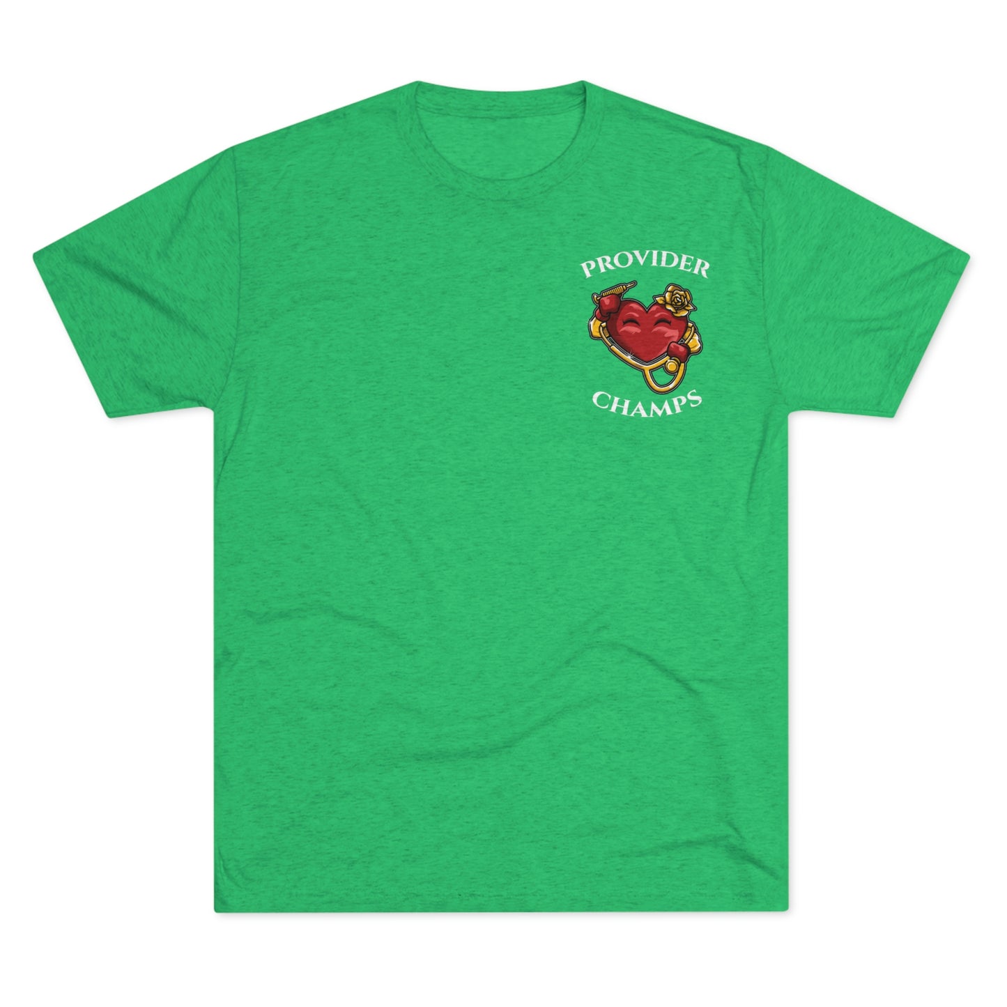 PROVIDER CHAMPS (Small Logo) - PREMIUM SOFT - Unisex Tri-Blend Crew Tee (Next Level 6010)