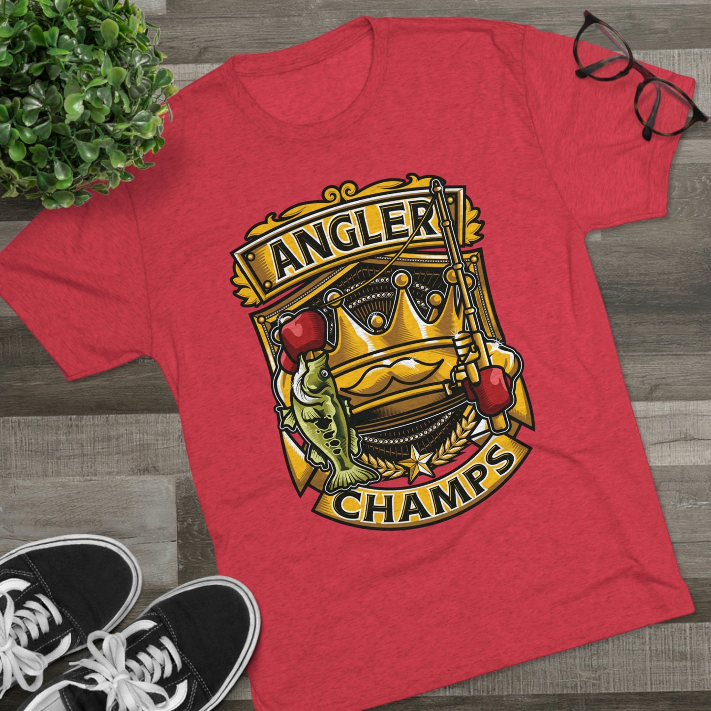 ANGLER CHAMPS - PREMIUM SOFT - Unisex Tri-Blend Crew Tee (Next Level 6010)