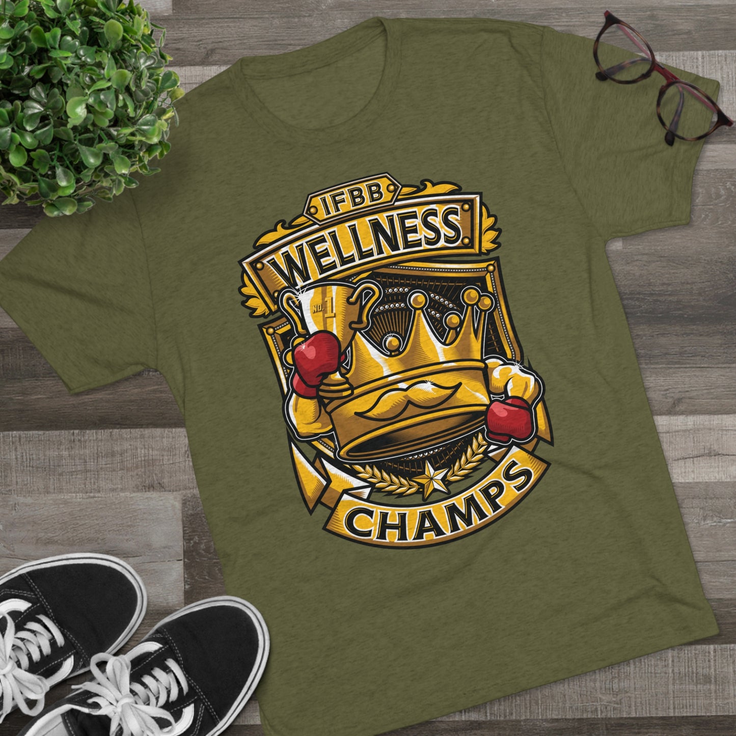 IFBB WELNESS CHAMPS - PREMIUM SOFT - Unisex Tri-Blend Crew Tee (Next Level 6010)
