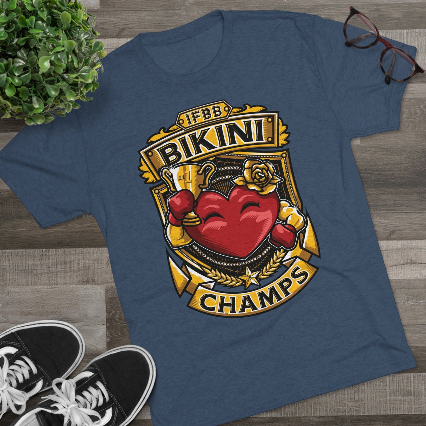 IFBB BIKINI CHAMPS - PREMIUM SOFT - Unisex Tri-Blend Crew Tee (Next Level 6010)