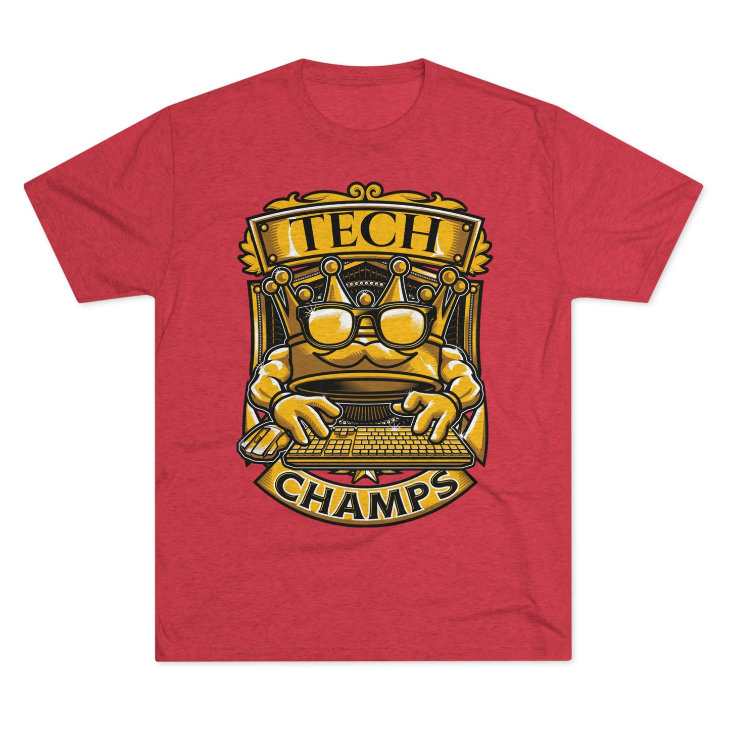TECH CHAMPS (Men) - PREMIUM SOFT - Unisex Tri-Blend Crew Tee (Next Level 6010)