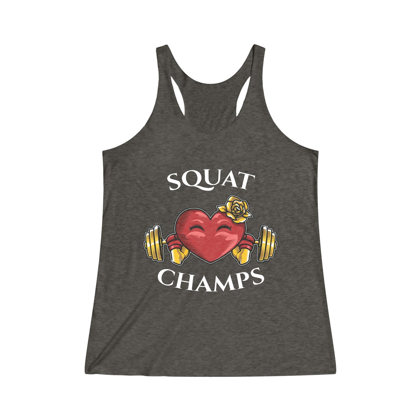 SQUAT CHAMPS - Women's Tri-Blend Racerback Tank