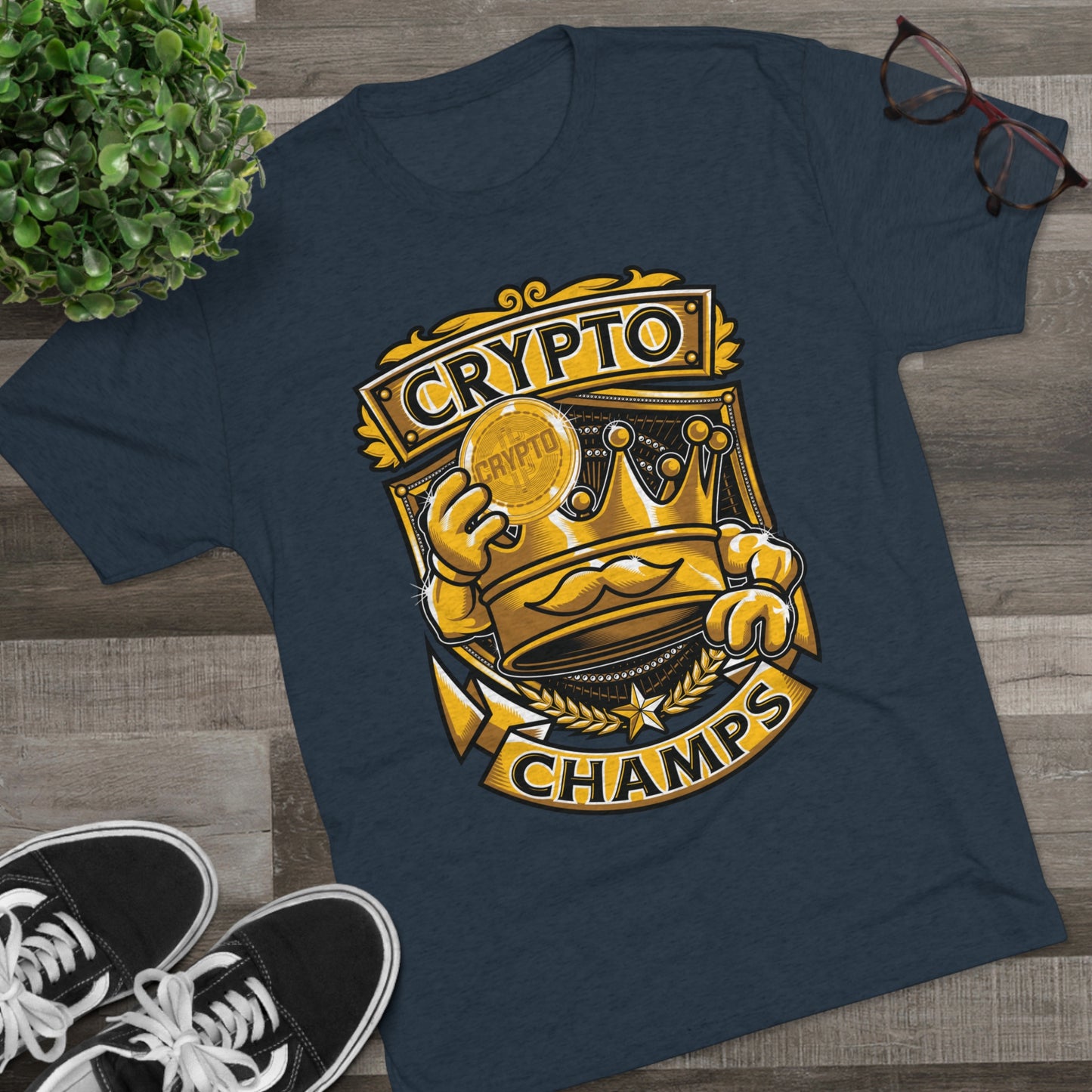 CRYPTO CHAMPS - PREMIUM SOFT - Unisex Tri-Blend Crew Tee (Next Level 6010)