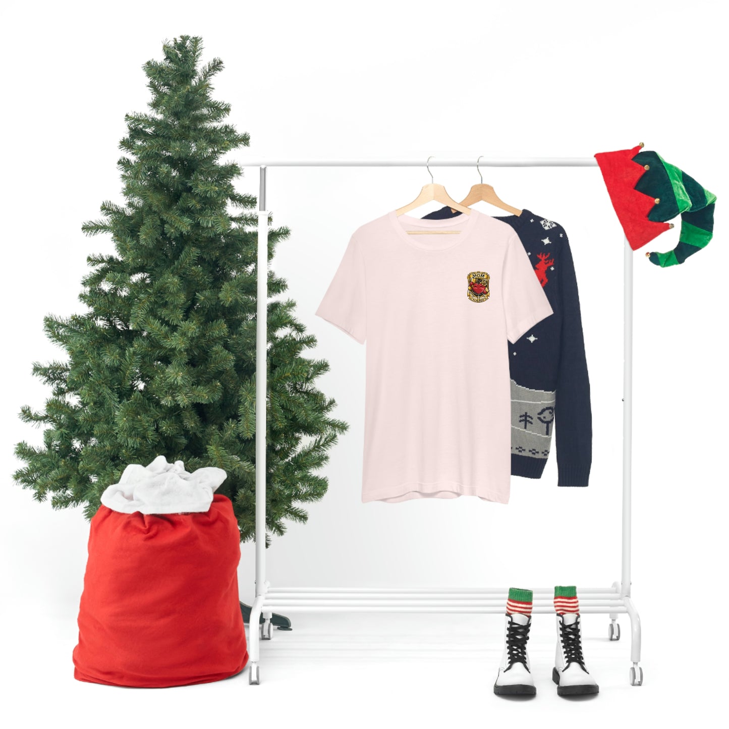 Mom Champs! (Small Front Logo) - Unisex Jersey Short Sleeve Tee - (Bella+Canva)