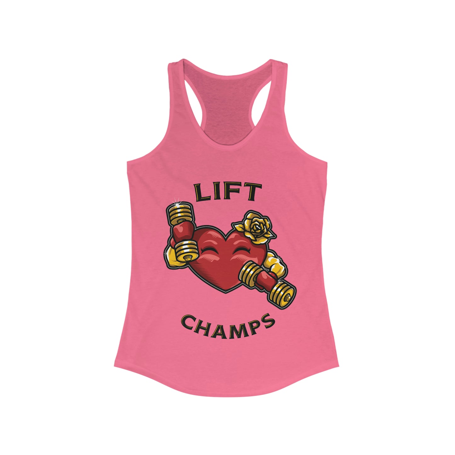 LIFT CHAMPS!! - Women's Ideal Racerback Tank (Next Level1533)