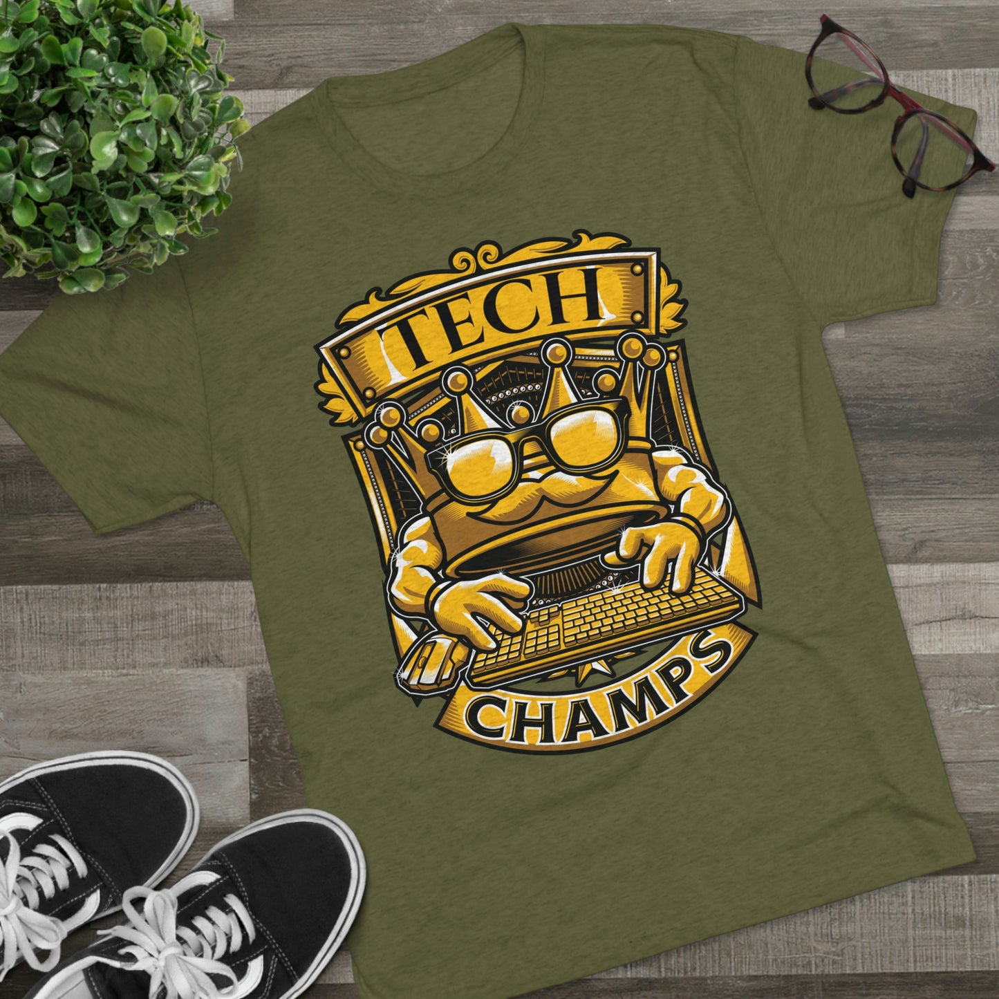 TECH CHAMPS (Men) - PREMIUM SOFT - Unisex Tri-Blend Crew Tee (Next Level 6010)