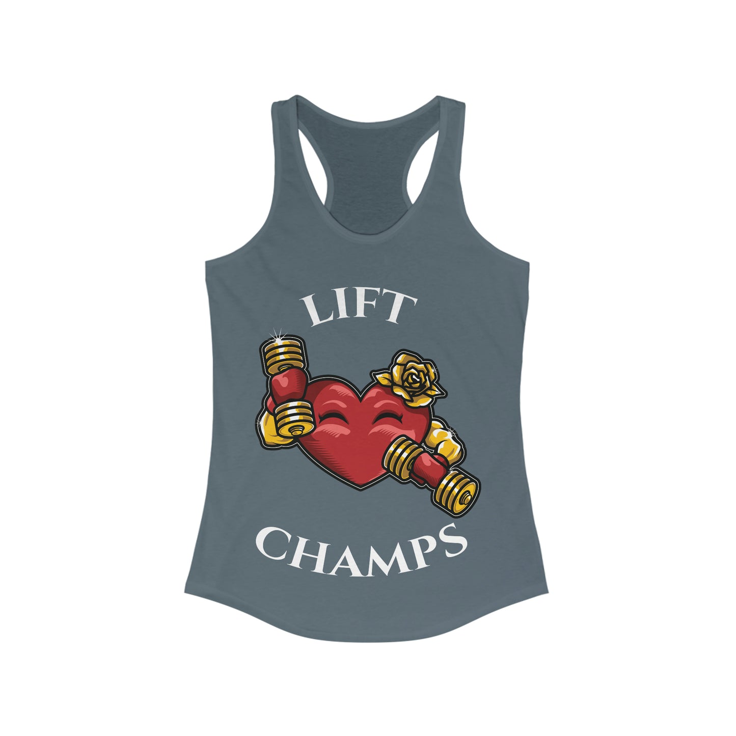 LIFT CHAMPS!! - Women's Ideal Racerback Tank (Next Level1533)