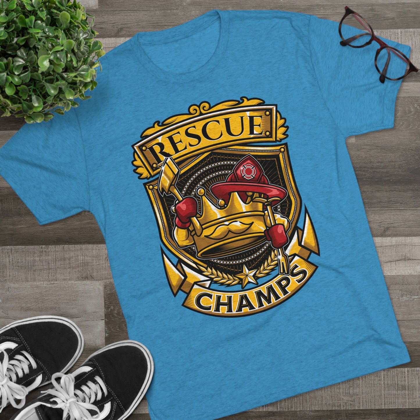 RESCUE CHAMPS - PREMIUM SOFT - Unisex Tri-Blend Crew Tee (Next Level 6010)