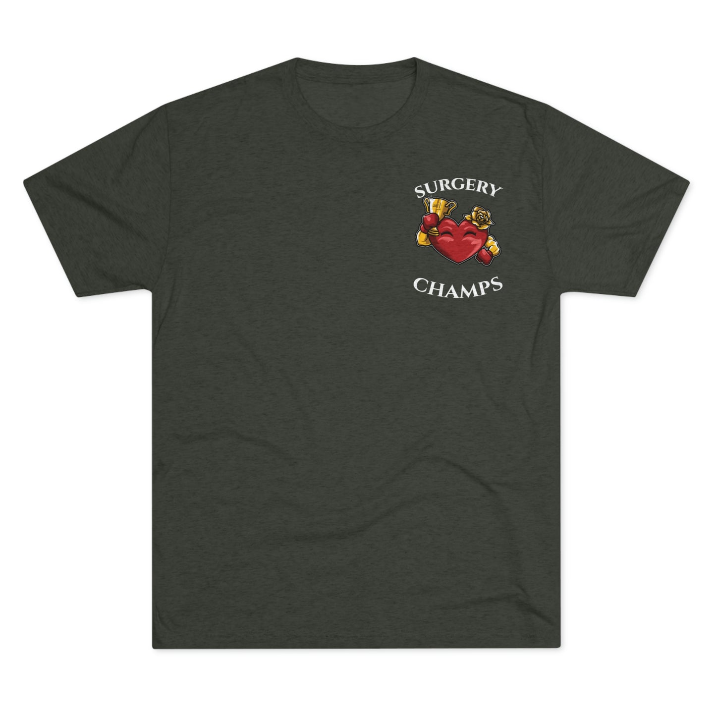 SURGERY CHAMPS (Alternate Small Logo) - PREMIUM SOFT - Unisex Tri-Blend Crew Tee (Next Level 6010)