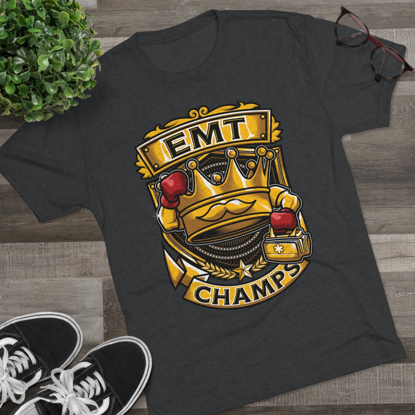 EMT CHAMPS - PREMIUM SOFT - Unisex Tri-Blend Crew Tee (Next Level 6010)