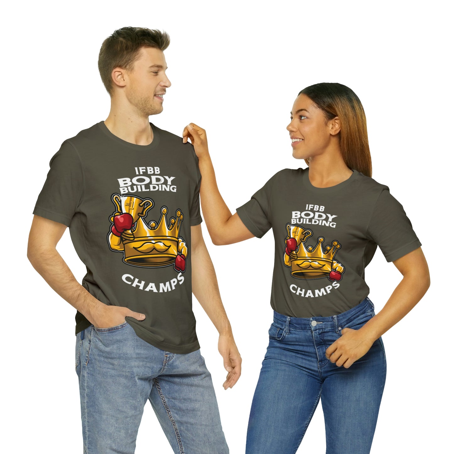 IFBB BODY BUILDING CHAMPS (v2) - Unisex Jersey Short Sleeve Tee (Bella+Canvas)