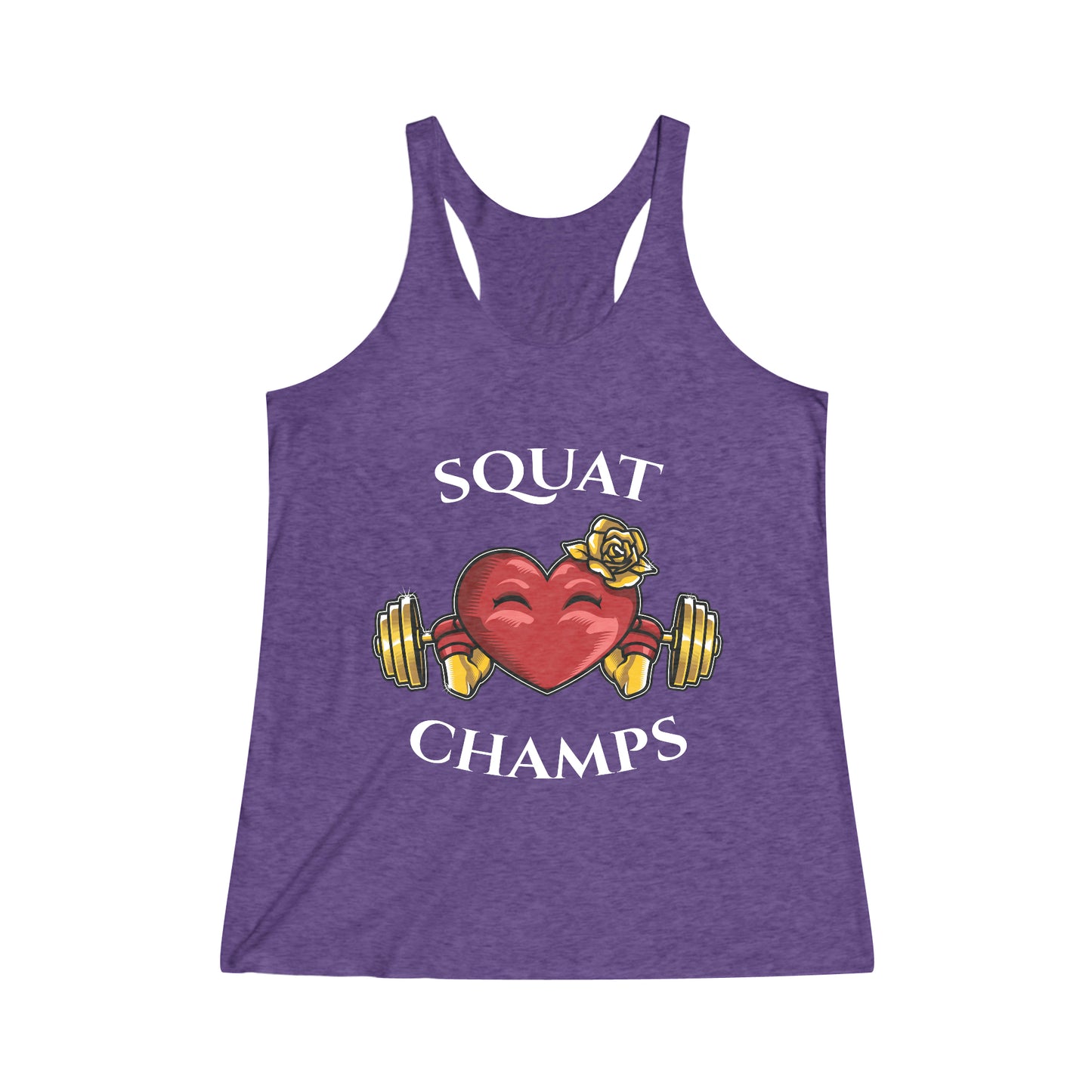 SQUAT CHAMPS - Women's Tri-Blend Racerback Tank