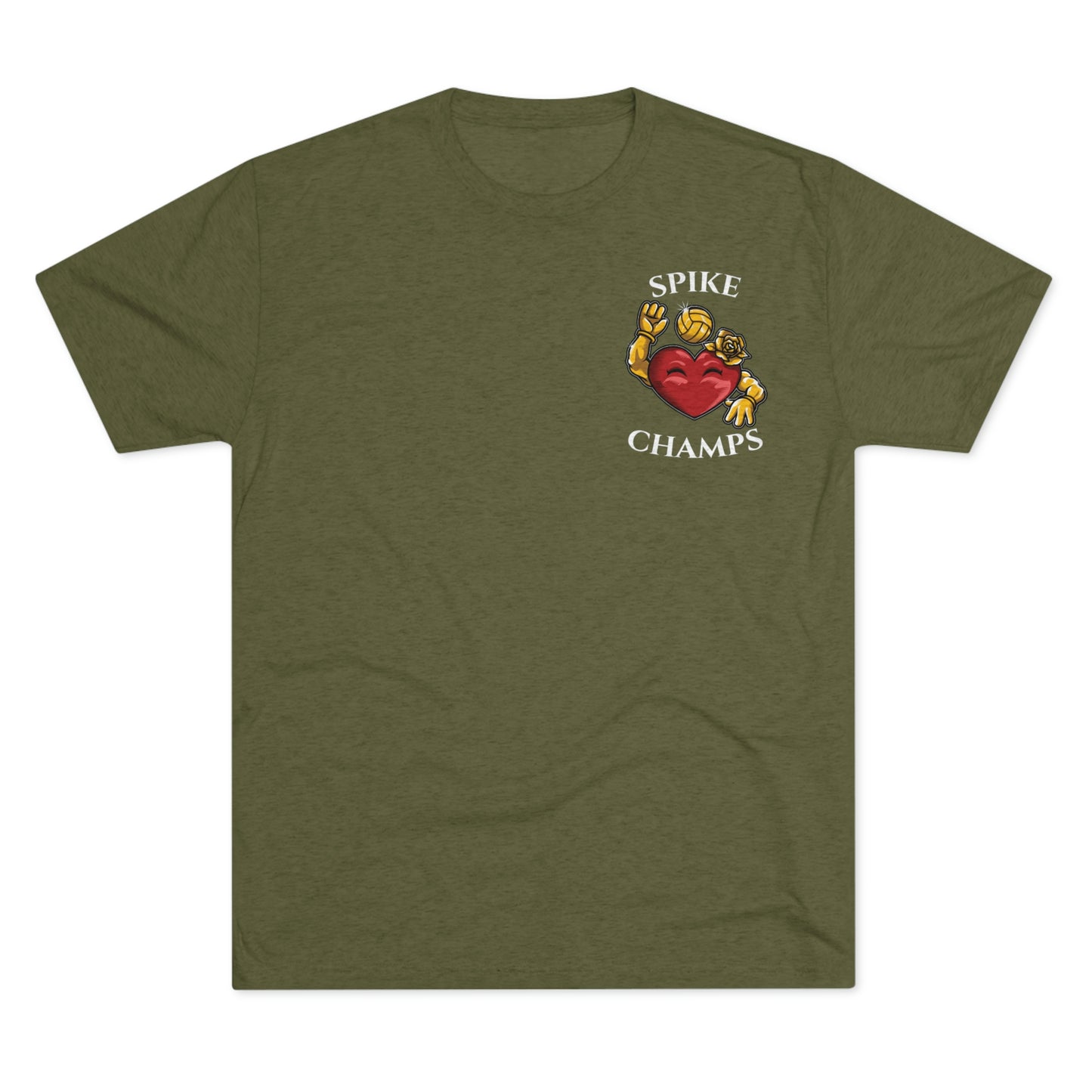 SPIKE CHAMPS (Small Logo) - PREMIUM SOFT - Unisex Tri-Blend Crew Tee (Next Level 6010)