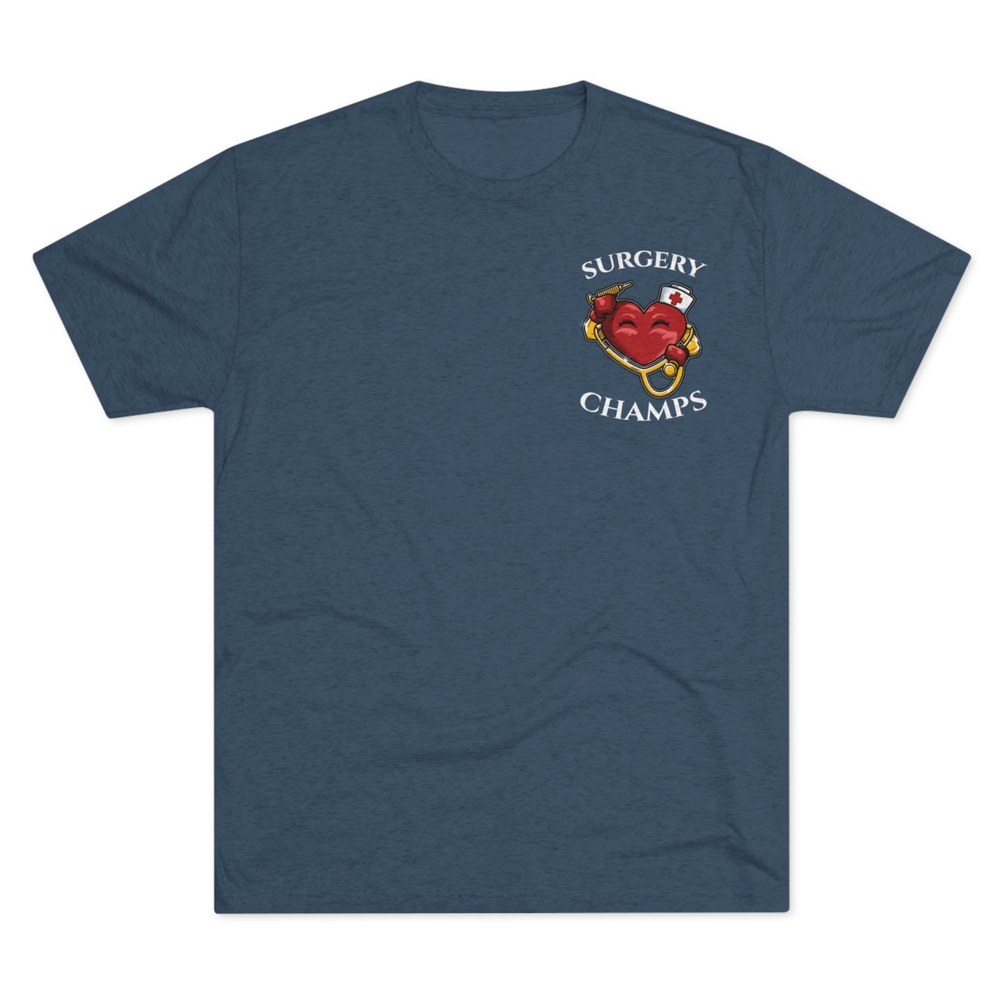 SURGERY CHAMPS (Small Logo) - PREMIUM SOFT - Unisex Tri-Blend Crew Tee (Next Level 6010)