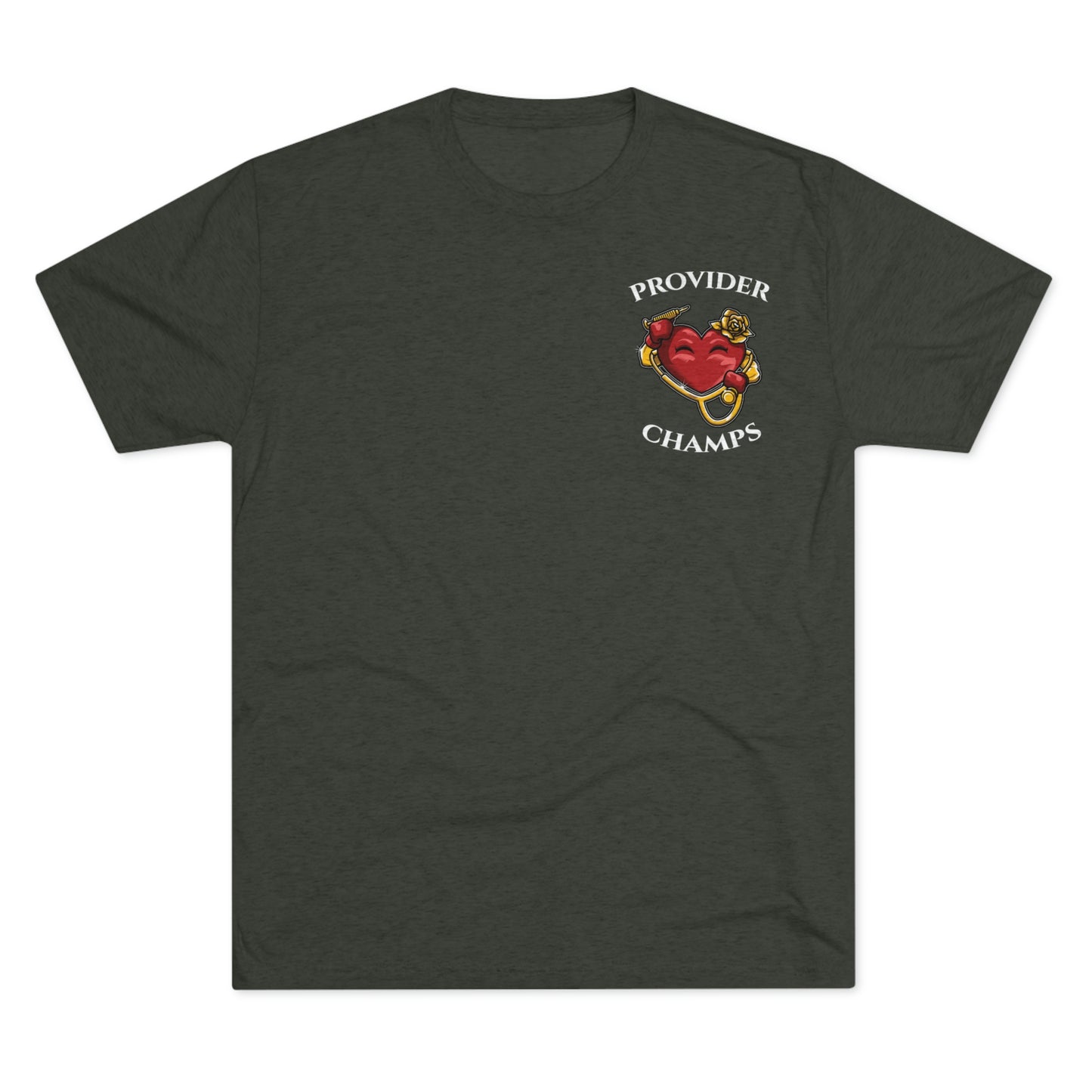 PROVIDER CHAMPS (Small Logo) - PREMIUM SOFT - Unisex Tri-Blend Crew Tee (Next Level 6010)