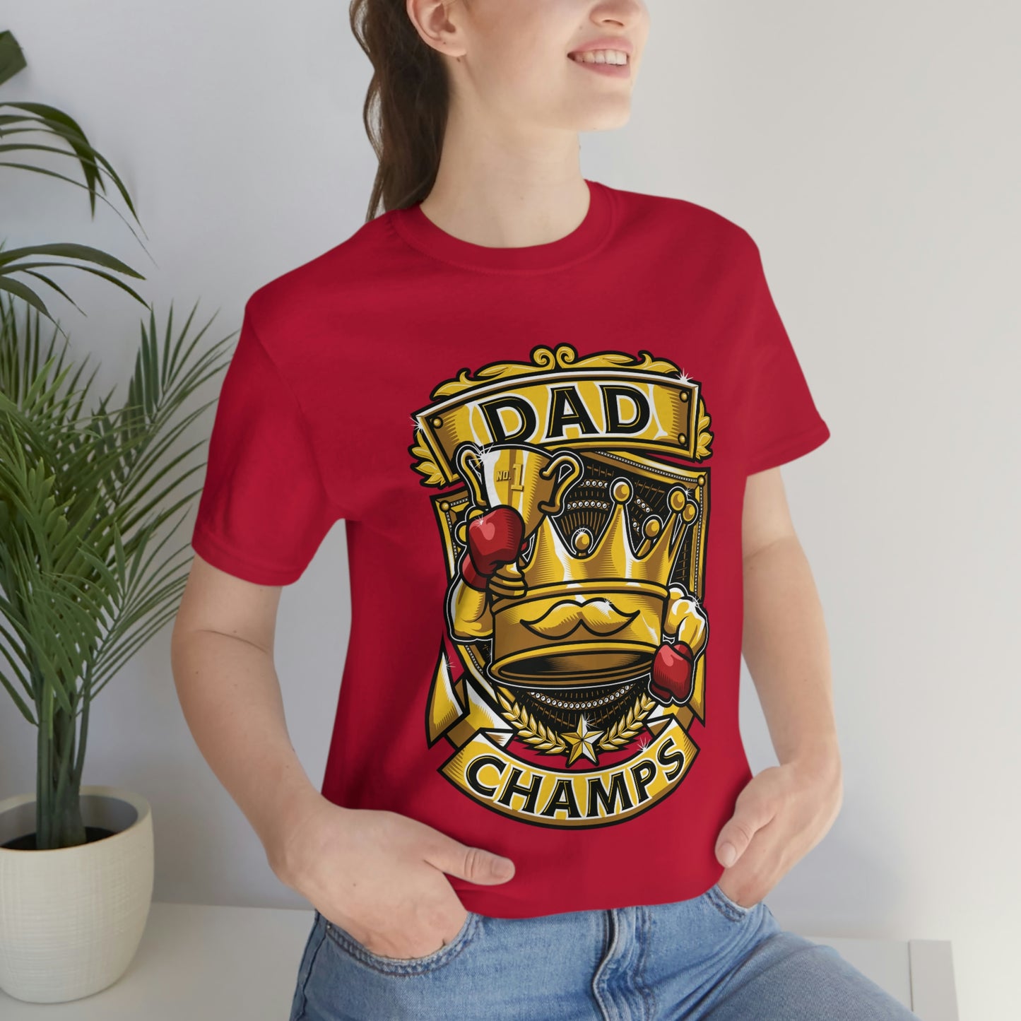 Dad Champs! - Unisex Jersey Short Sleeve Tee (Canvas-Bella)