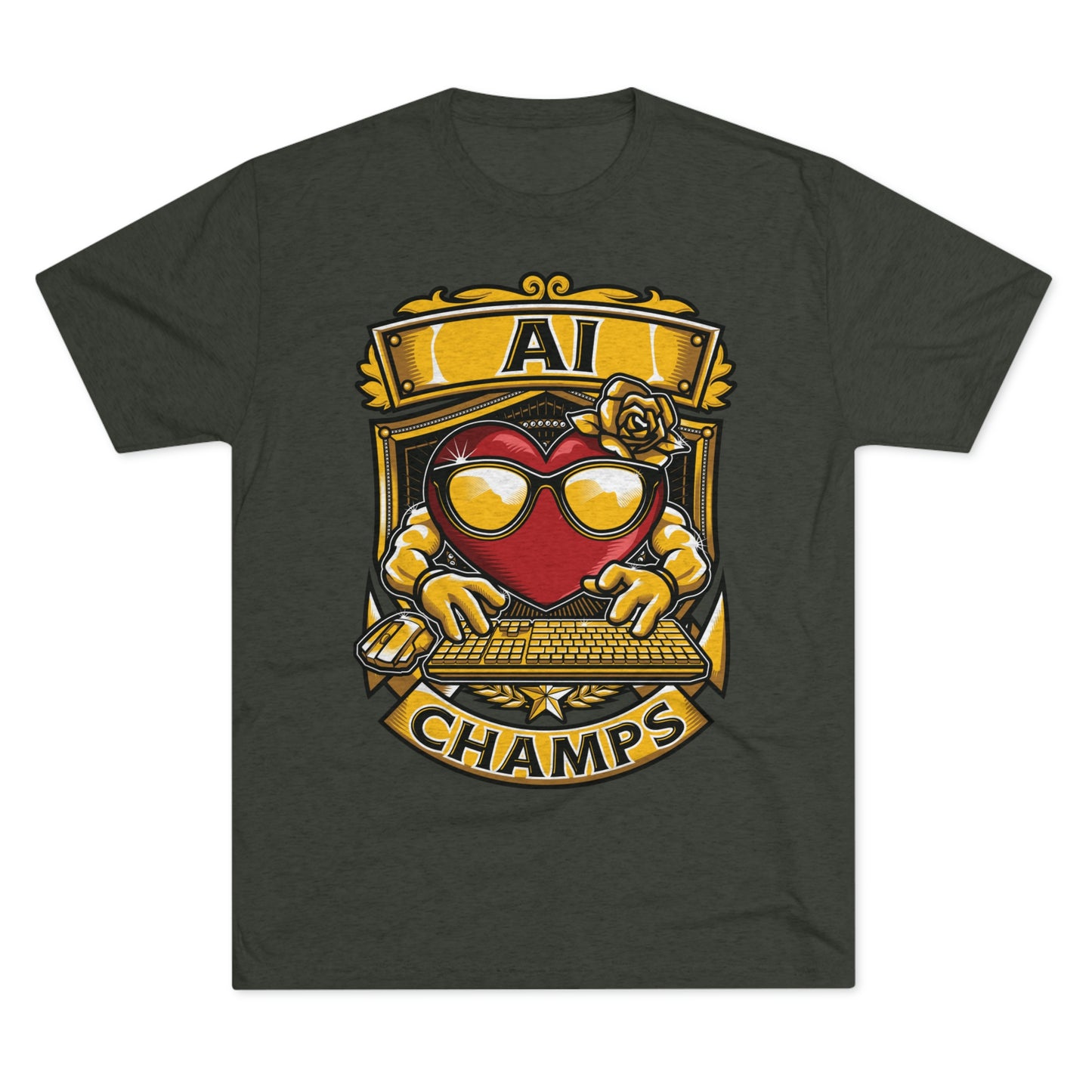 AI CHAMPS - PREMIUM SOFT - Unisex Tri-Blend Crew Tee (Next Level 6010)