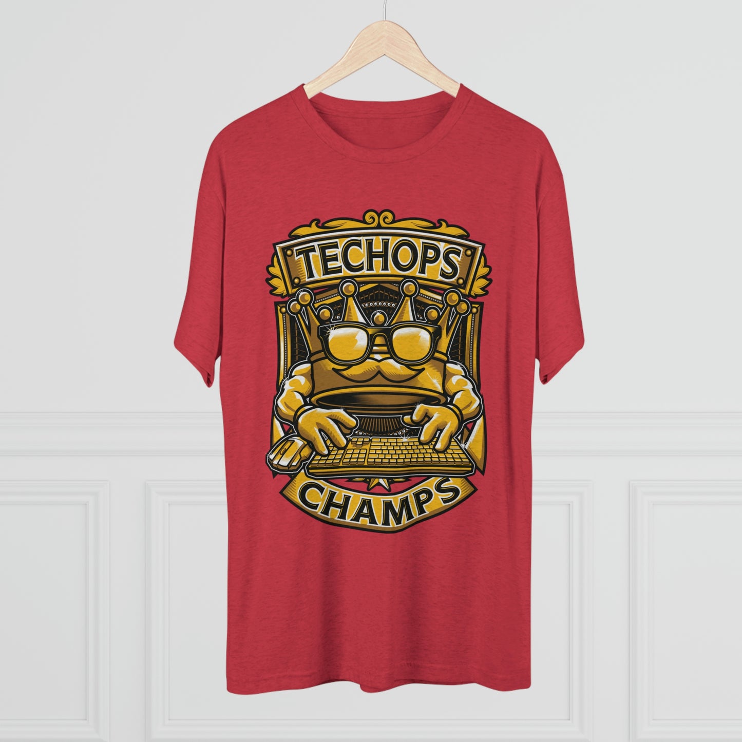 TECHOPS CHAMPS (Men) - PREMIUM SOFT - Unisex Tri-Blend Crew Tee (Next Level 6010)