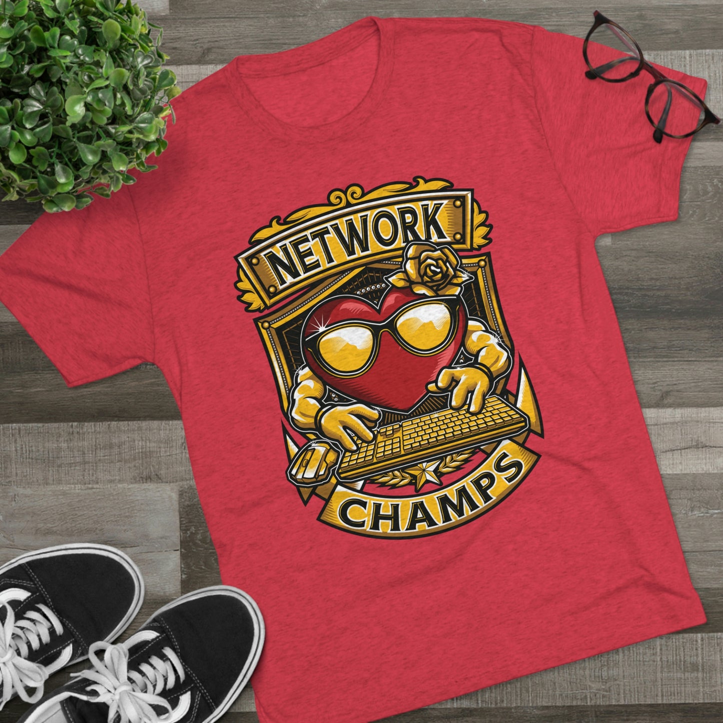 NETWORK CHAMPS - PREMIUM SOFT - Unisex Tri-Blend Crew Tee (Next Level 6010)