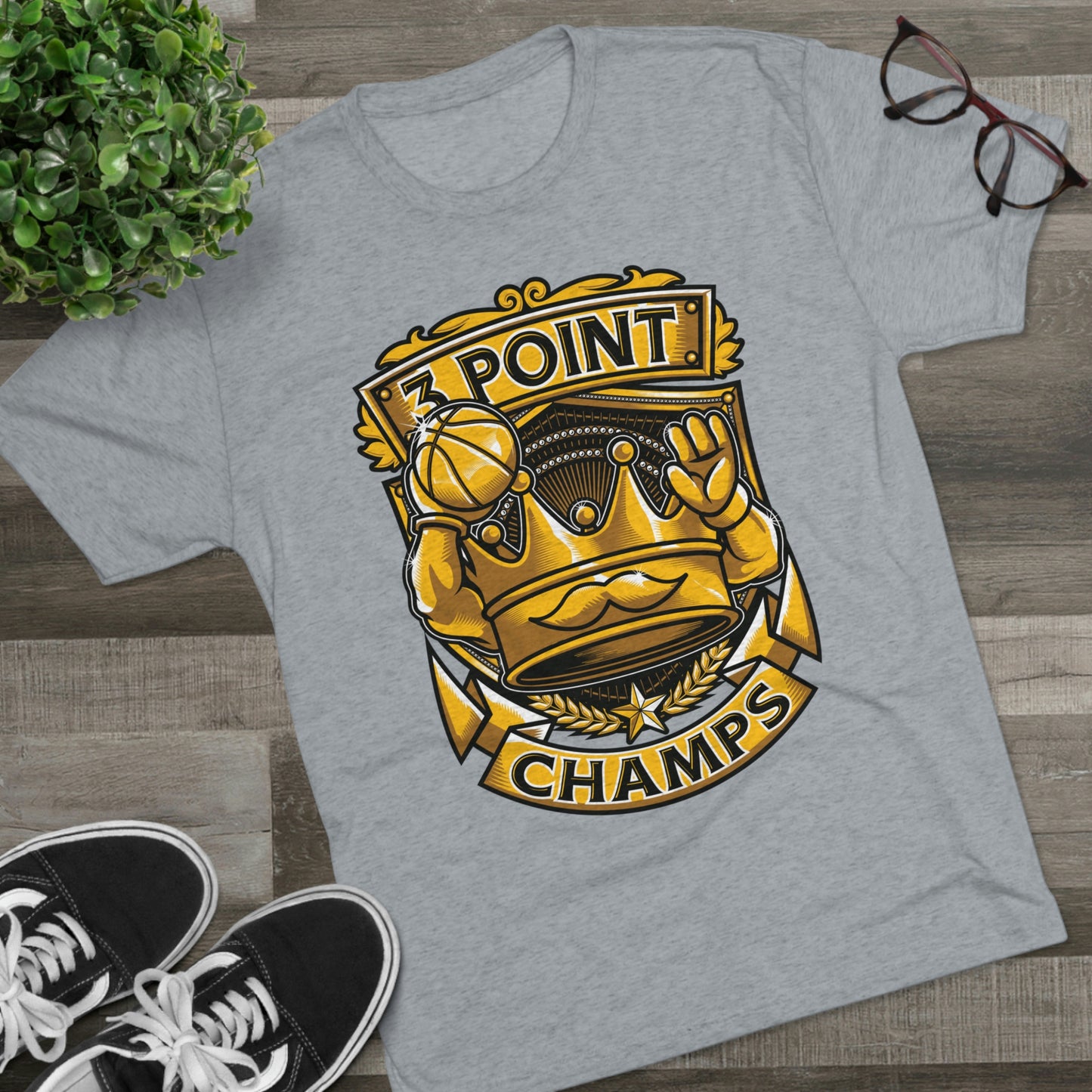 3 POINT CHAMPS - PREMIUM SOFT - Unisex Tri-Blend Crew Tee (Next Level 6010)