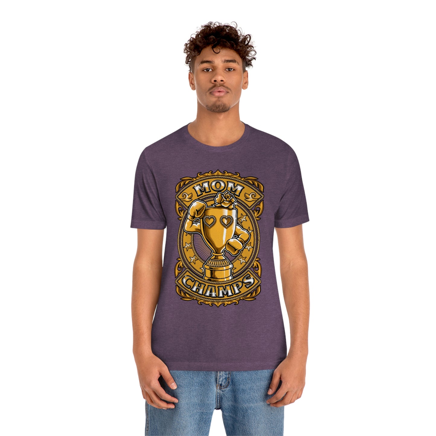 Mom Champs (Gold)! Unisex Jersey Short Sleeve Tee (Bella+Canvas)