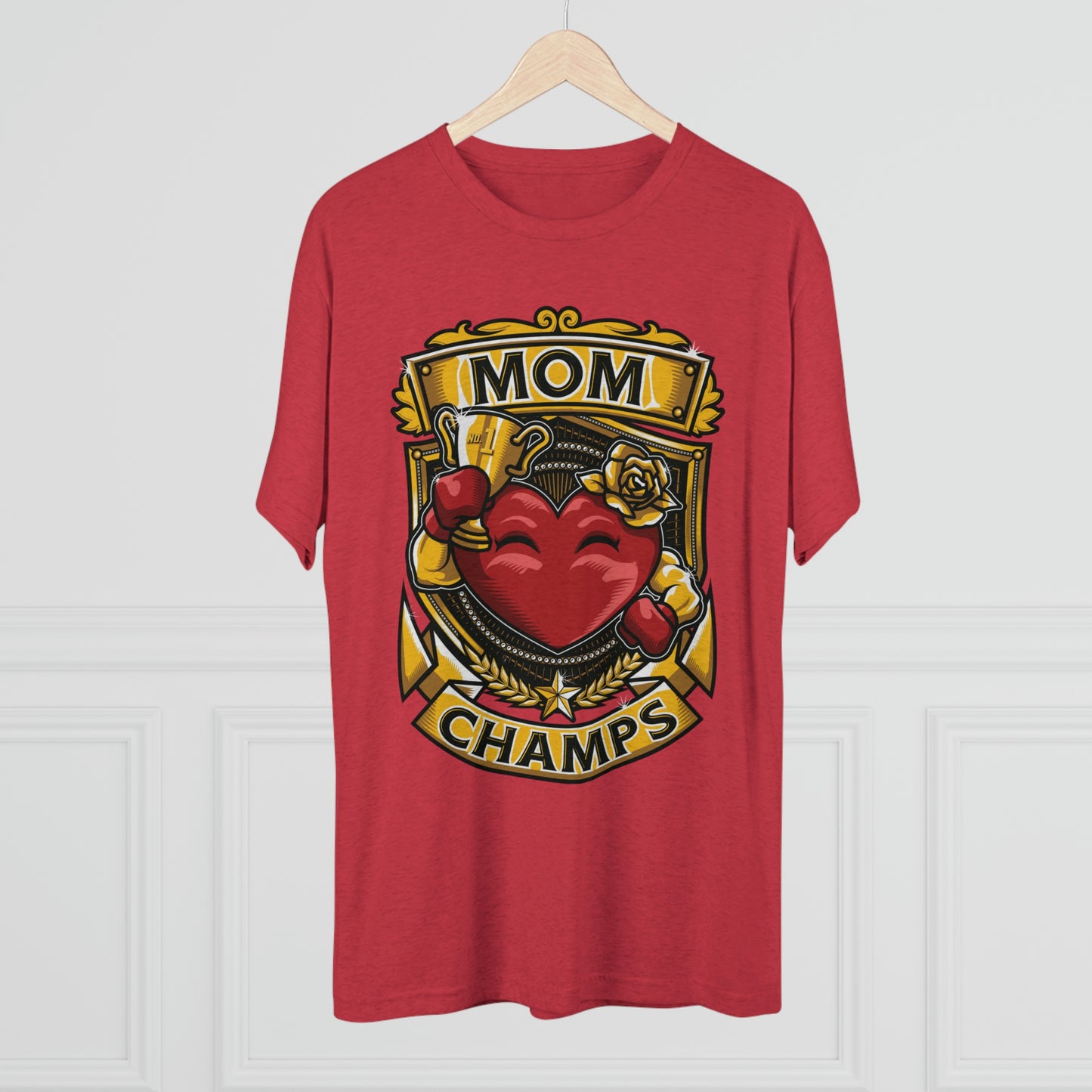 MOM CHAMPS - PREMIUM SOFT - Unisex Tri-Blend Crew Tee (Next Level 6010)
