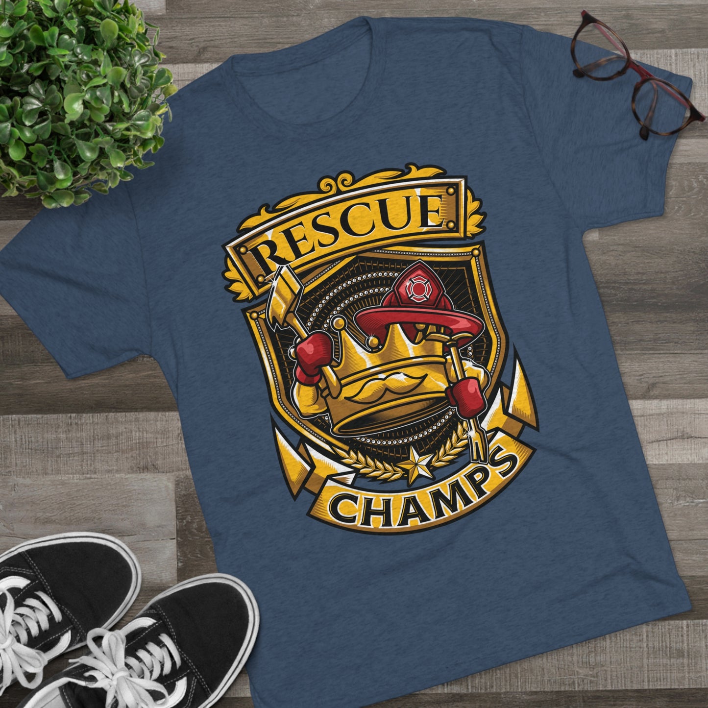 RESCUE CHAMPS - PREMIUM SOFT - Unisex Tri-Blend Crew Tee (Next Level 6010)