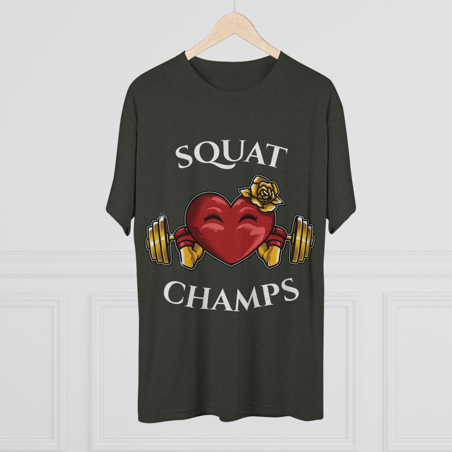SQUAT CHAMPS - PREMIUM SOFT - Unisex Tri-Blend Crew Tee (Next Level 6010)