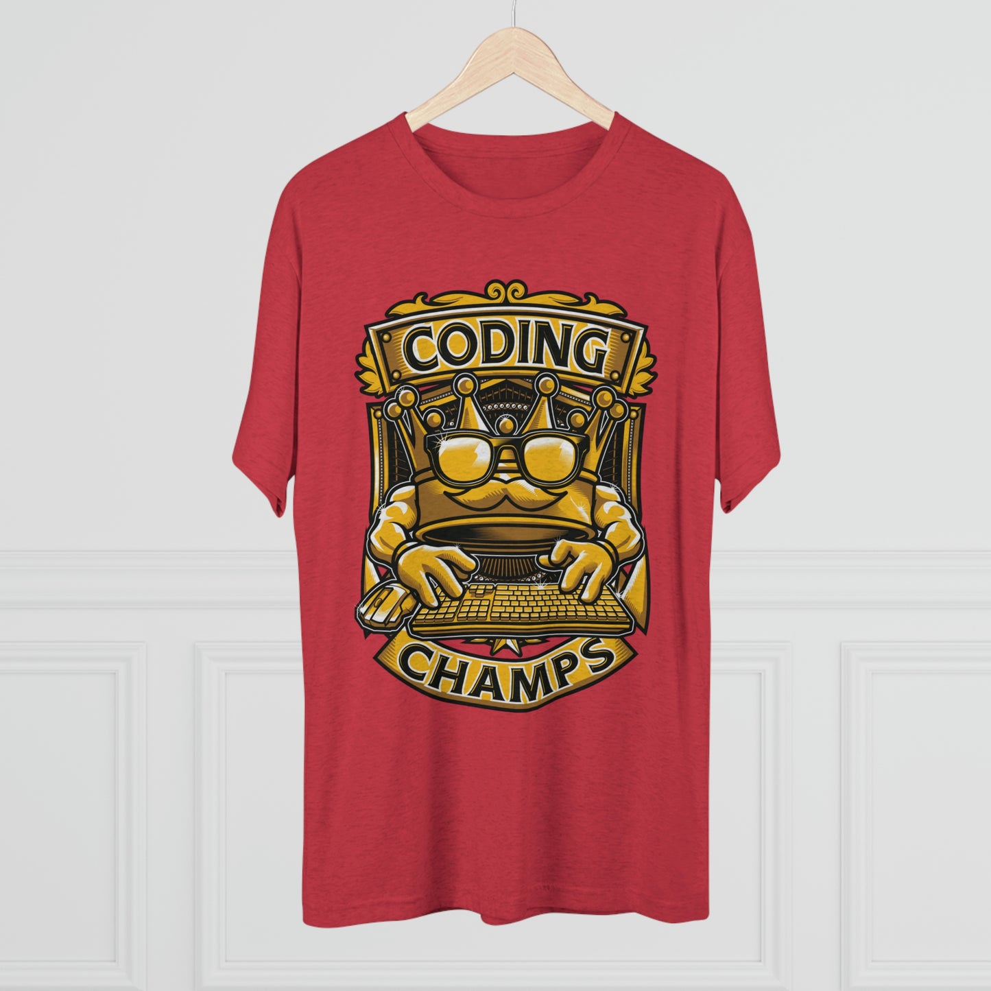CODING CHAMPS (Men) - PREMIUM SOFT - Unisex Tri-Blend Crew Tee (Next Level 6010)