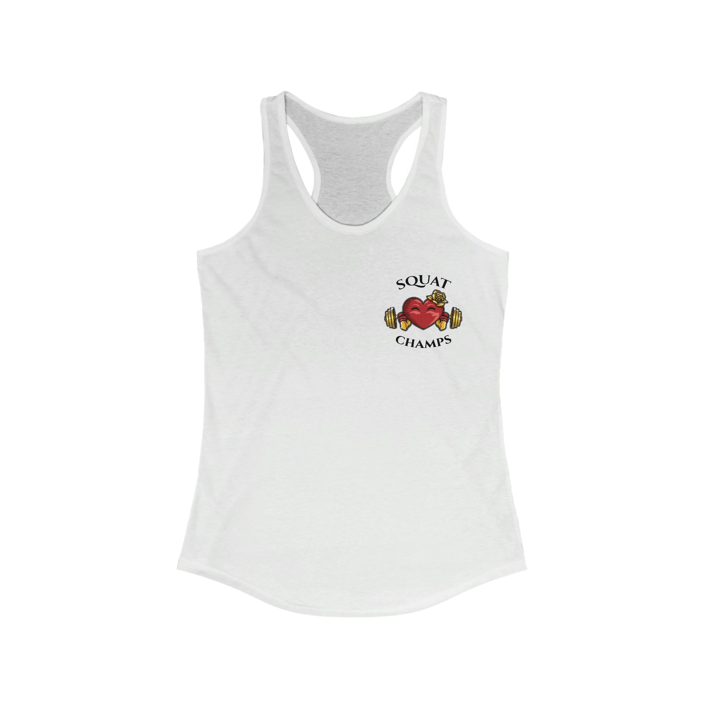 SQUAT CHAMPS (Small Logo) - Women's Ideal Racerback Tank