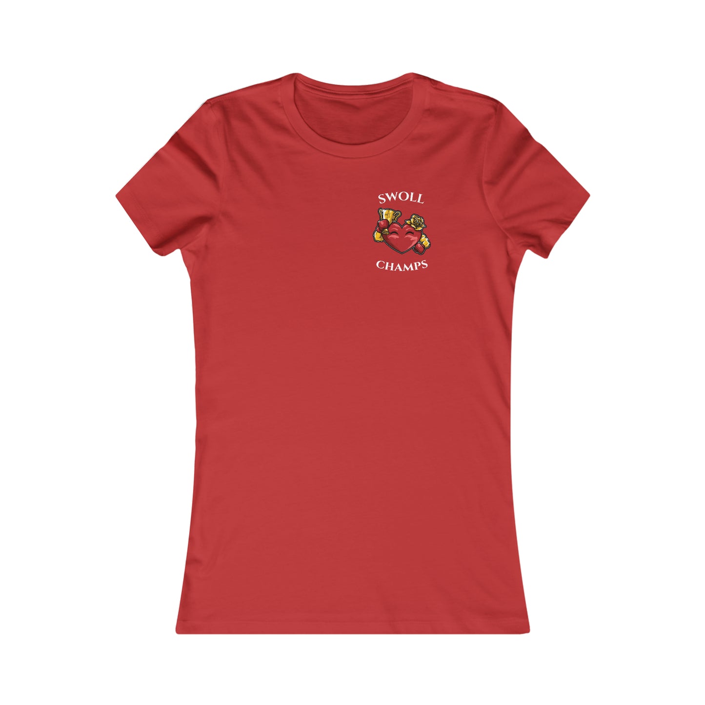 SWOLL CHAMPS! (Small Front Logo) - Women's Favorite Tee (Bella+Canvas)