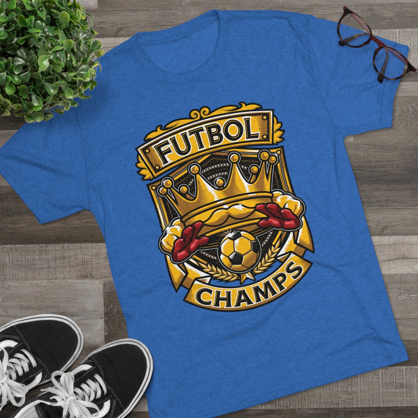 FUTBOL CHAMPS - PREMIUM SOFT - Unisex Tri-Blend Crew Tee (Next Level 6010)