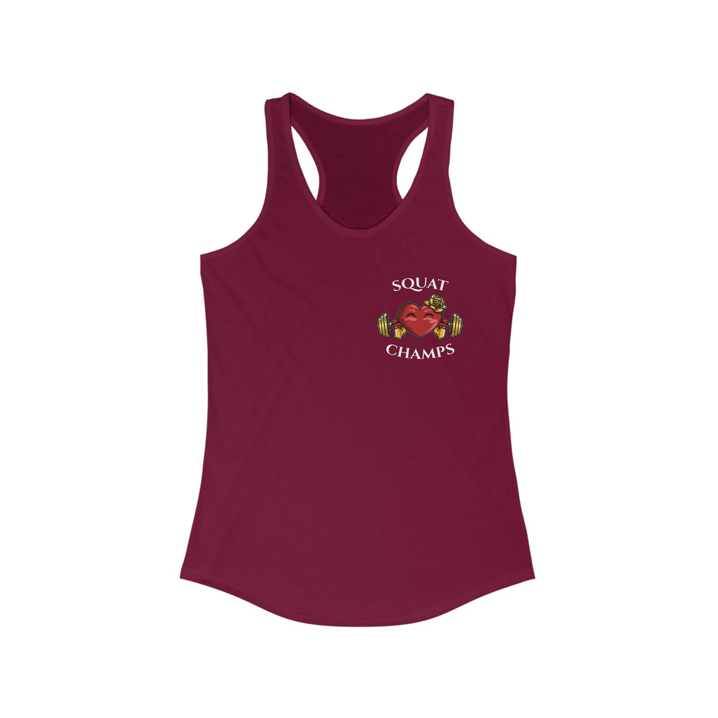 SQUAT CHAMPS (Small Logo) - Women's Ideal Racerback Tank