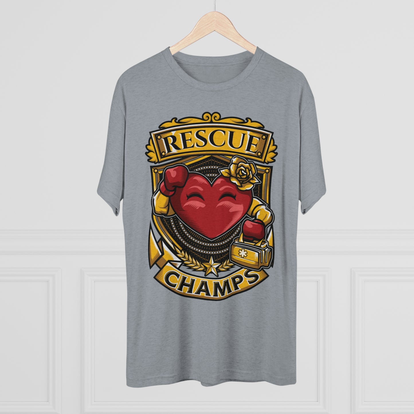 RESCUE CHAMPS - PREMIUM SOFT - Unisex Tri-Blend Crew Tee (Next Level 6010)