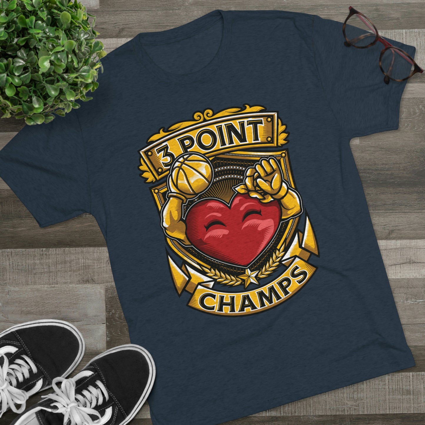3 POINT CHAMPS - PREMIUM SOFT - Unisex Tri-Blend Crew Tee (Next Level 6010)