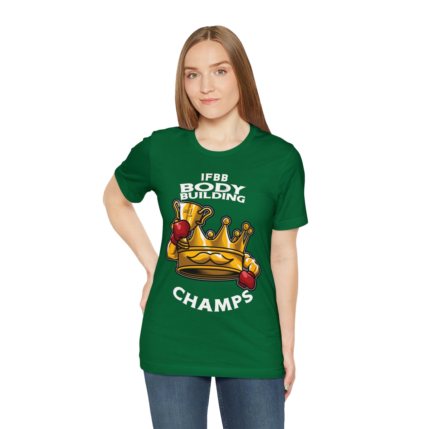 IFBB BODY BUILDING CHAMPS (v2) - Unisex Jersey Short Sleeve Tee (Bella+Canvas)