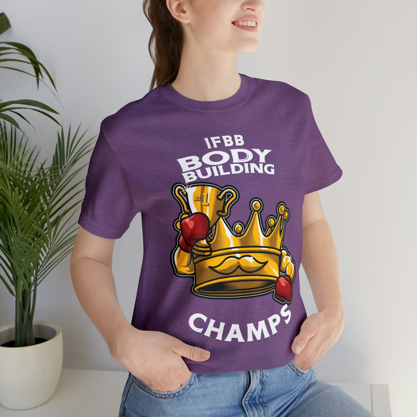 IFBB BODY BUILDING CHAMPS (v2) - Unisex Jersey Short Sleeve Tee (Bella+Canvas)