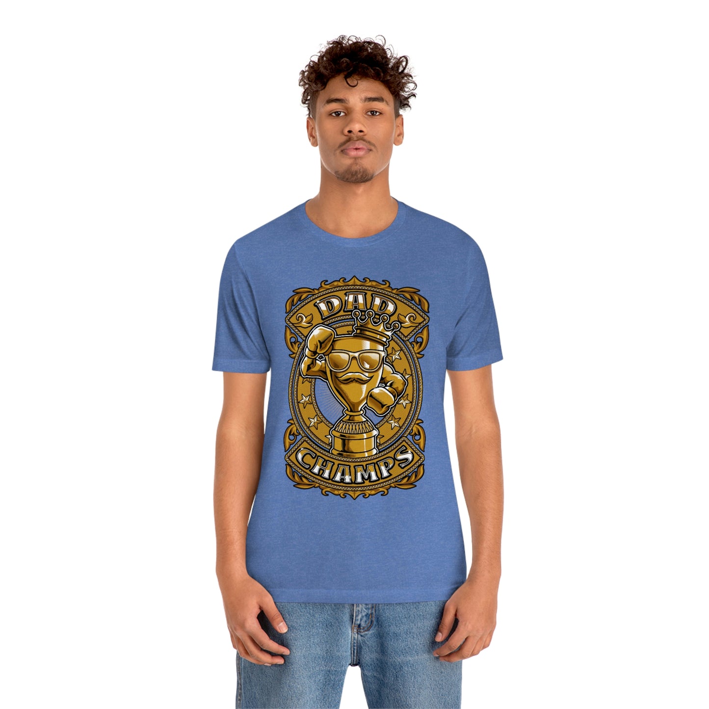 Dad Champs (Gold)! - Unisex Jersey Short Sleeve Tee (Bella+Canvas)