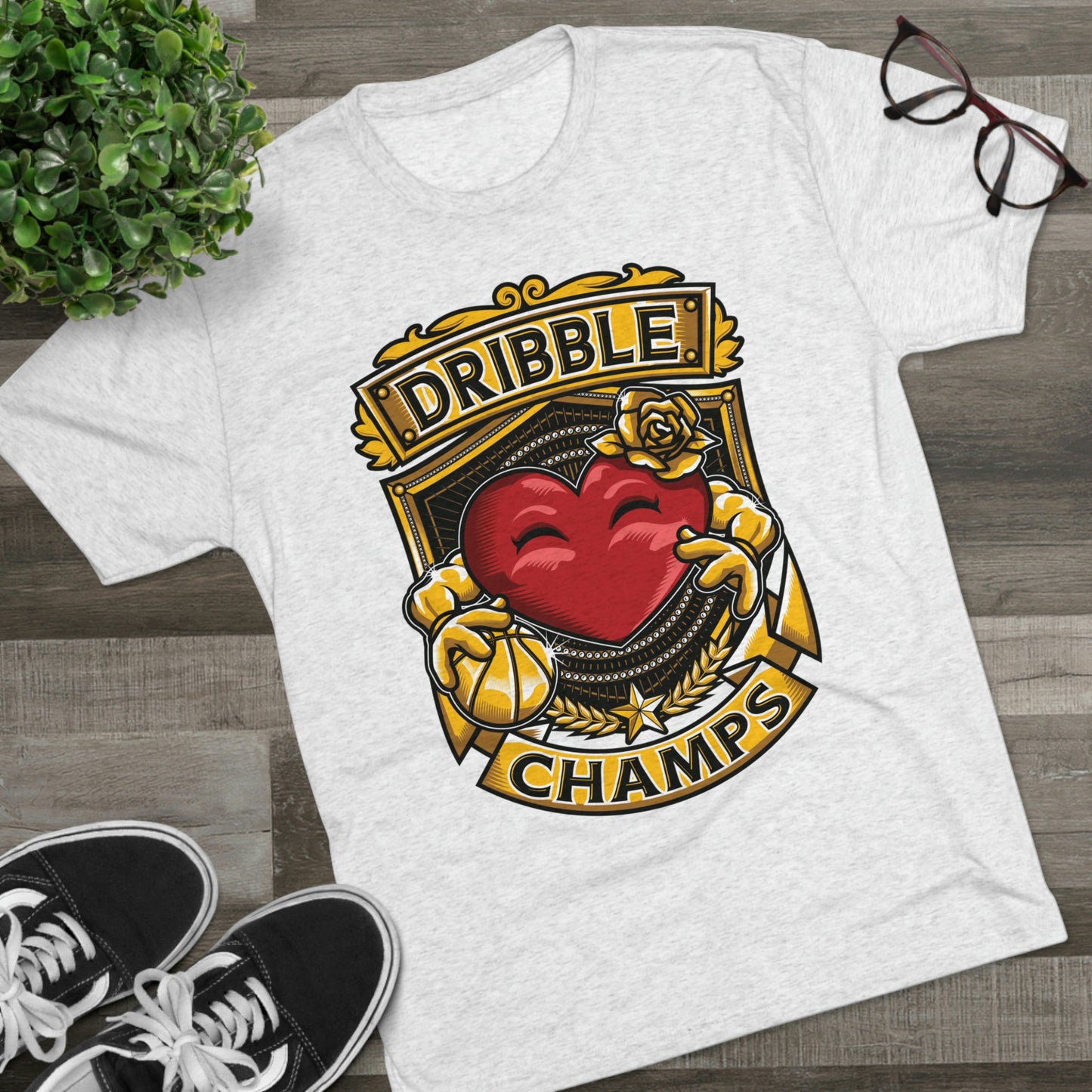 DRIBBLE CHAMPS - PREMIUM SOFT - Unisex Tri-Blend Crew Tee (Next Level 6010)