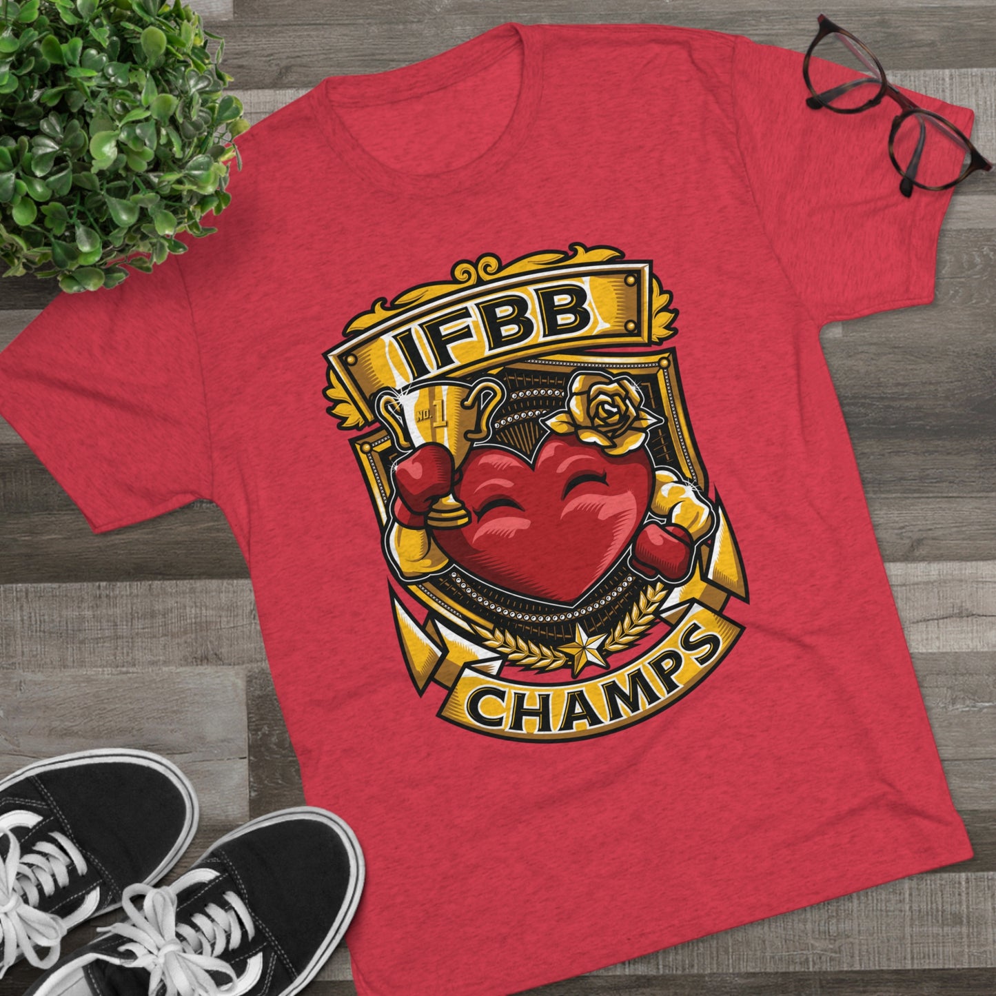 IFBB CHAMPS - PREMIUM SOFT - Unisex Tri-Blend Crew Tee (Next Level 6010)