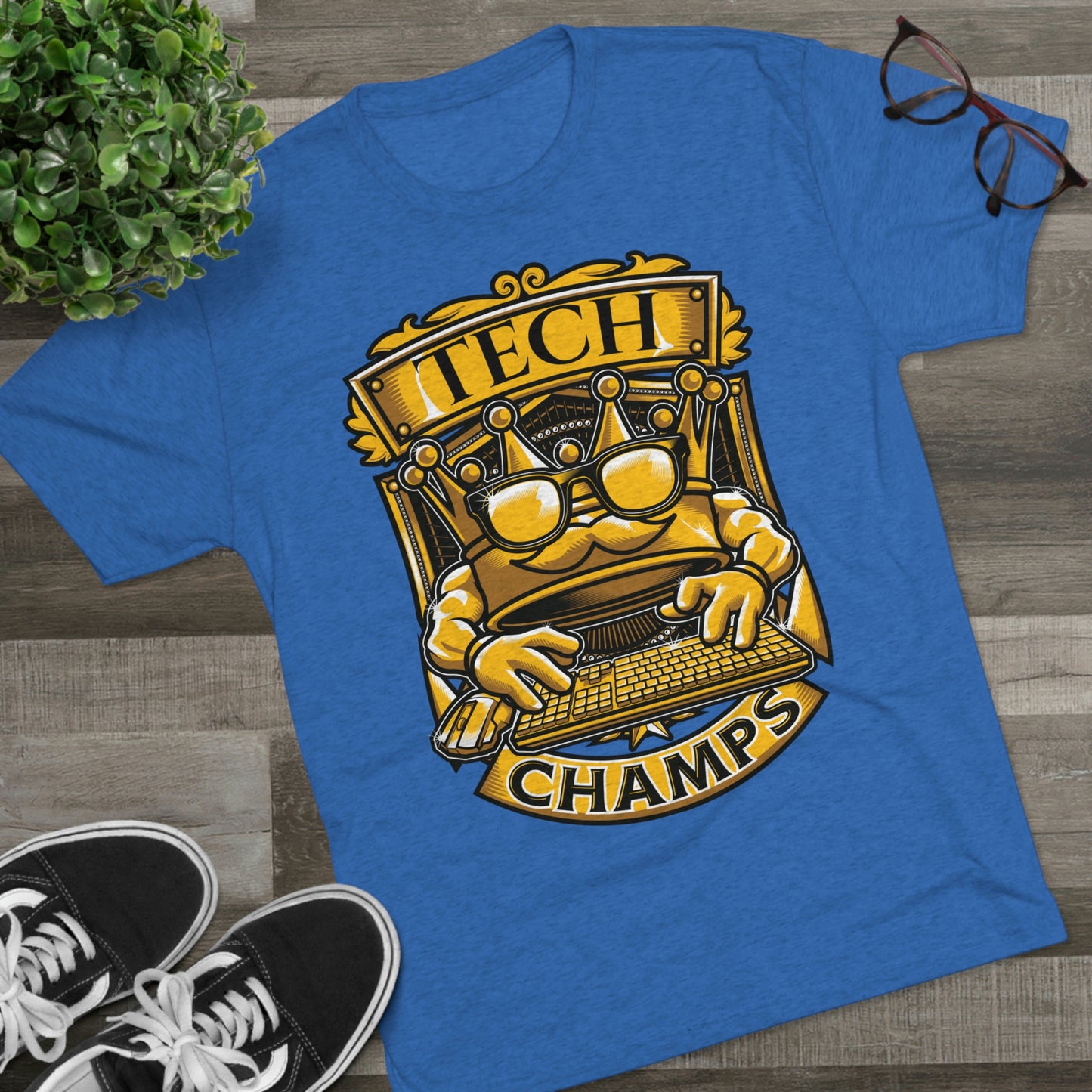 TECH CHAMPS (Men) - PREMIUM SOFT - Unisex Tri-Blend Crew Tee (Next Level 6010)