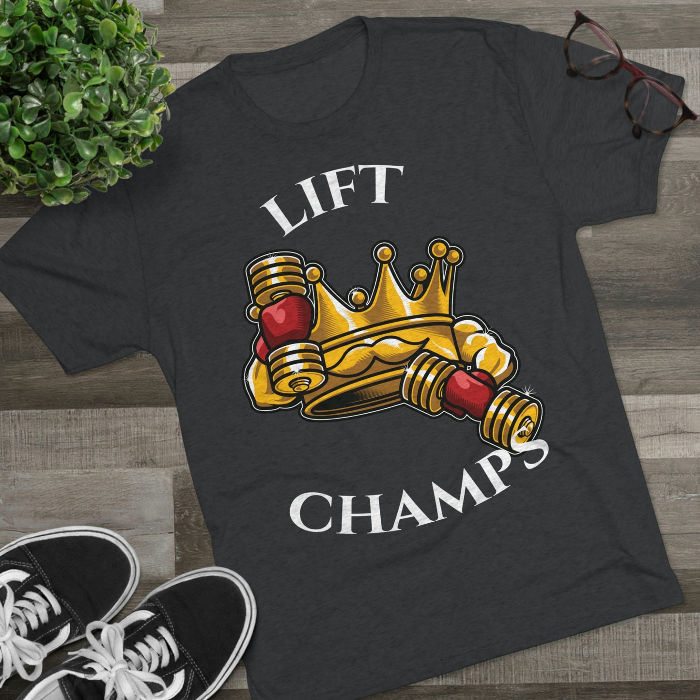 LIFT CHAMPS - PREMIUM SOFT - Unisex Tri-Blend Crew Tee (Next Level 6010)