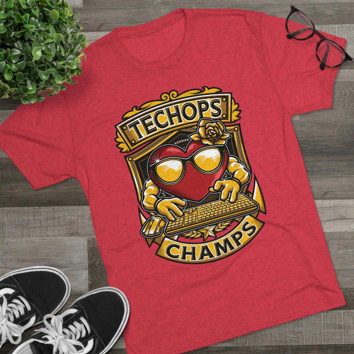 TECHOPS CHAMPS - PREMIUM SOFT - Unisex Tri-Blend Crew Tee (Next Level 6010)