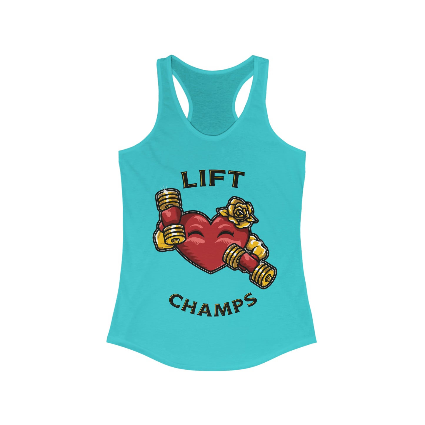 LIFT CHAMPS!! - Women's Ideal Racerback Tank (Next Level1533)