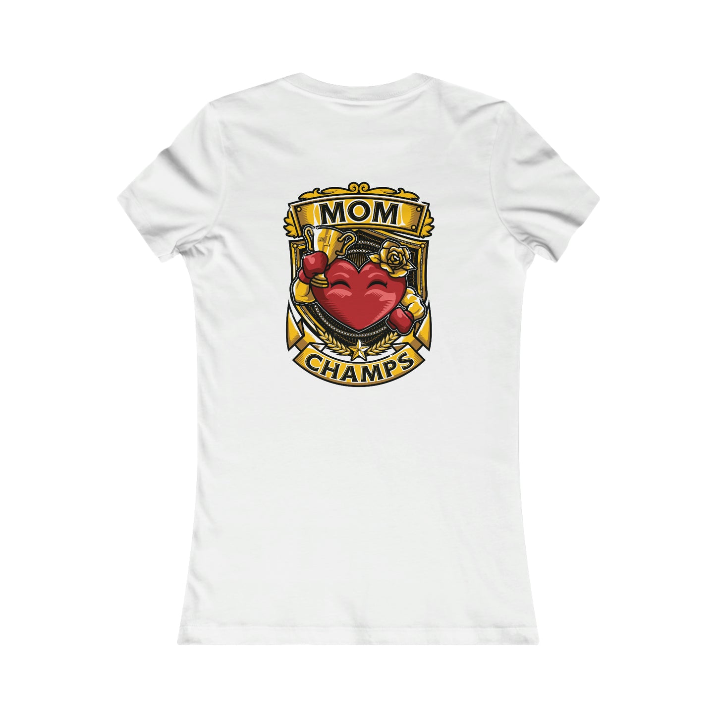 Mom Champs! (Small Front & Back Logo) - Women's Favorite Tee (Bella+Canvas)