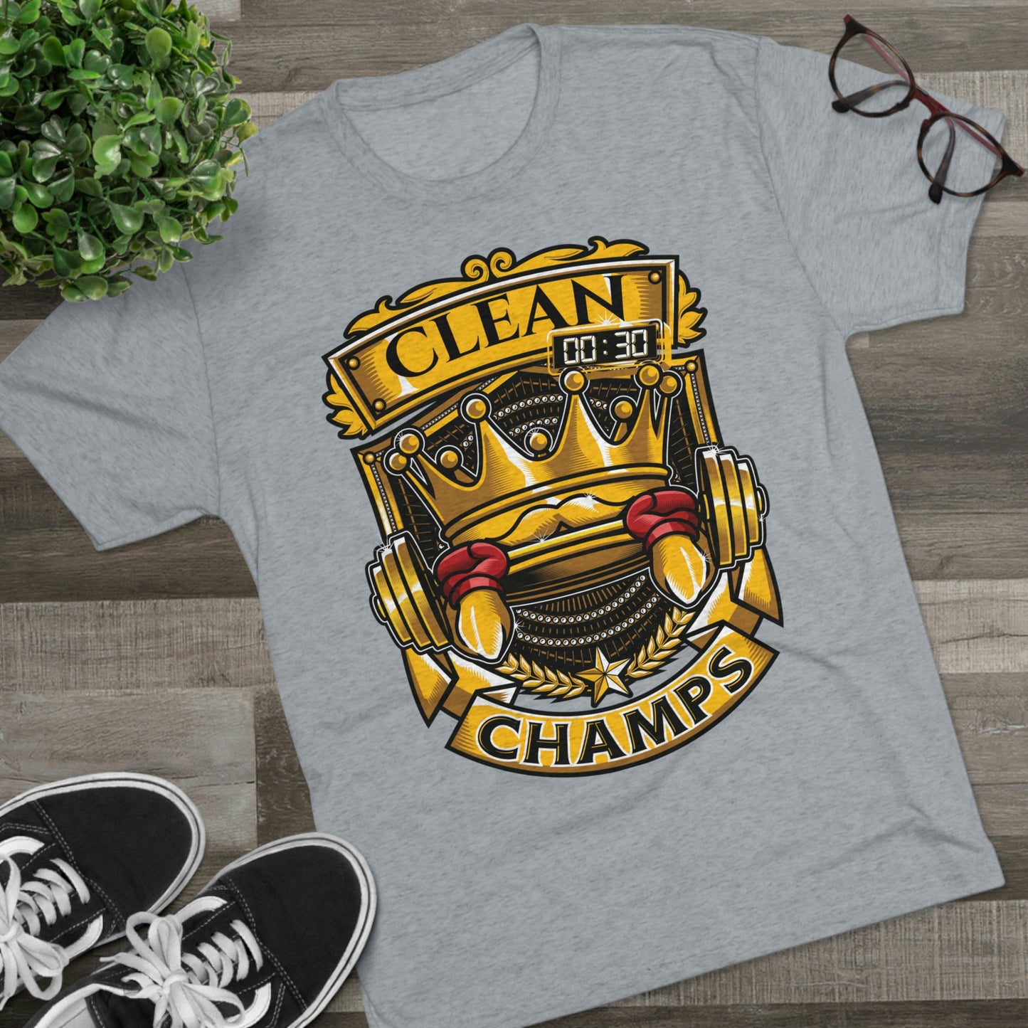 CLEAN CHAMPS - PREMIUM SOFT - Unisex Tri-Blend Crew Tee (Next Level 6010)