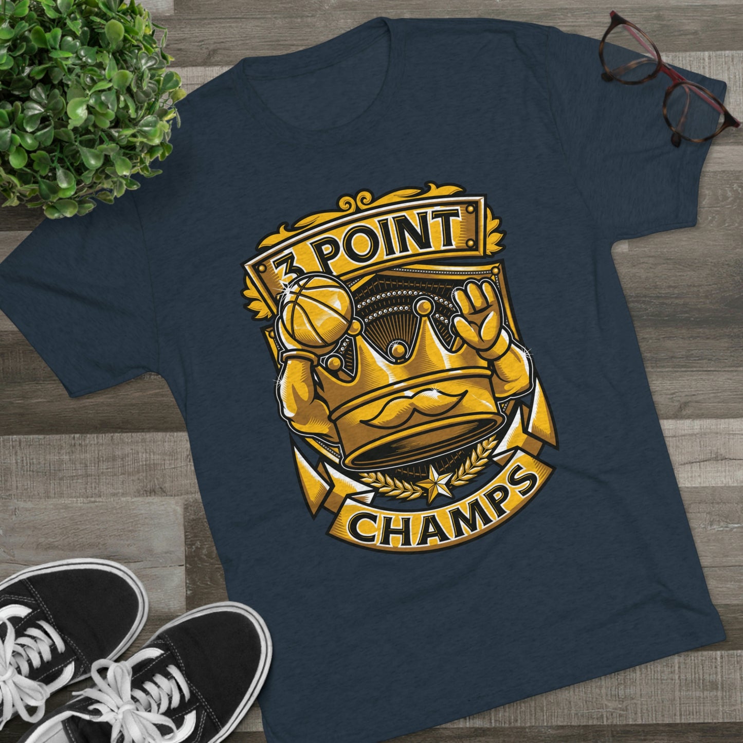 3 POINT CHAMPS - PREMIUM SOFT - Unisex Tri-Blend Crew Tee (Next Level 6010)