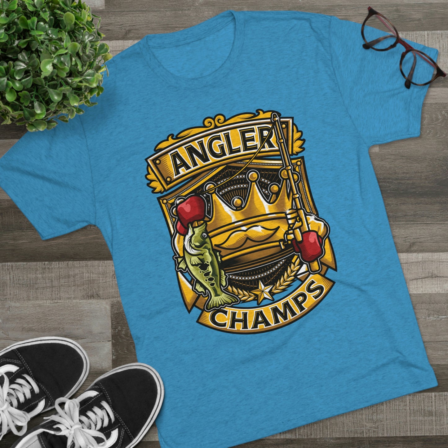 ANGLER CHAMPS - PREMIUM SOFT - Unisex Tri-Blend Crew Tee (Next Level 6010)