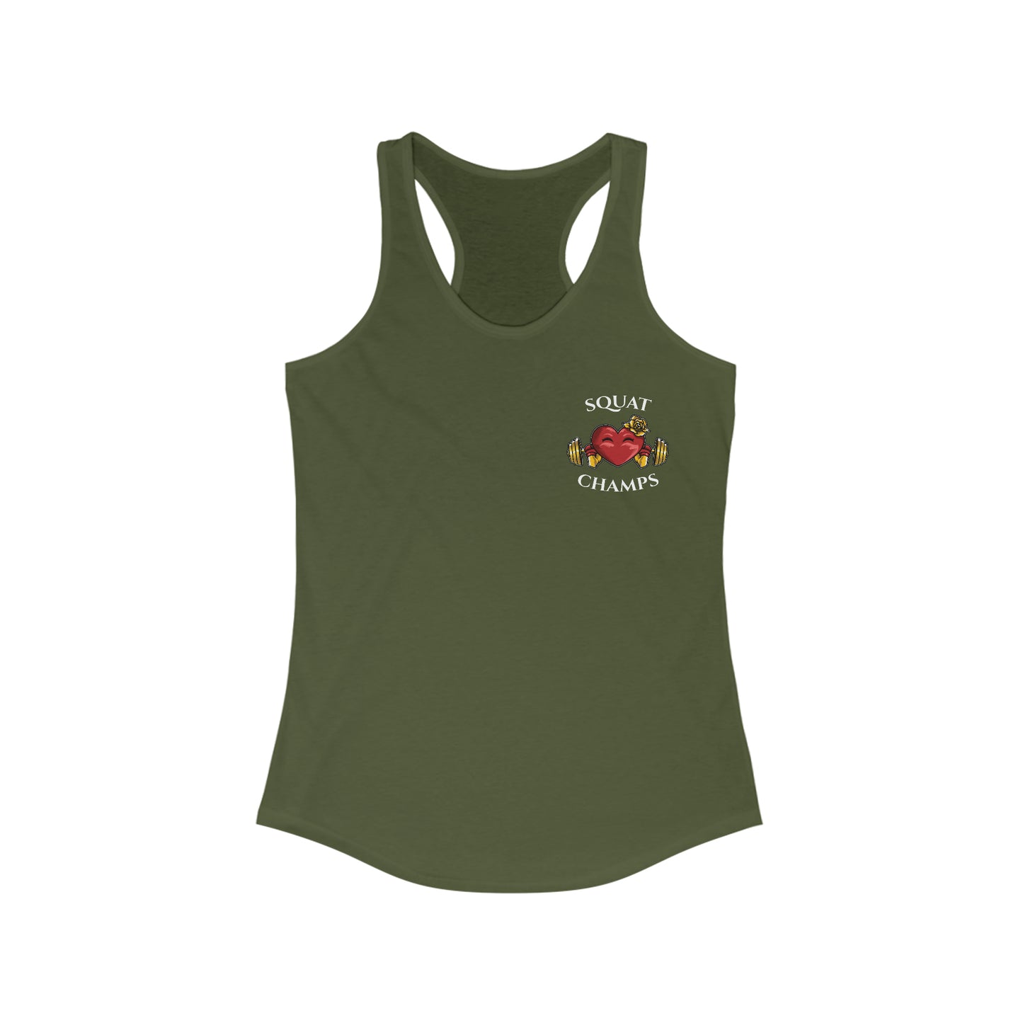 SQUAT CHAMPS (Small Logo) - Women's Ideal Racerback Tank